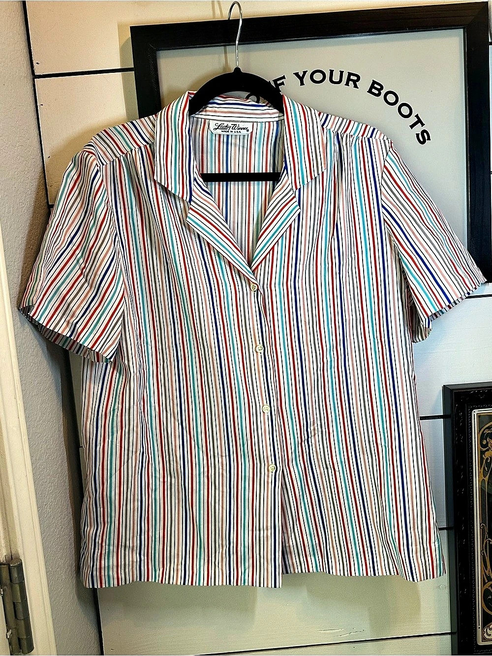 Lucky Winner Striped Short Sleeve Shirt